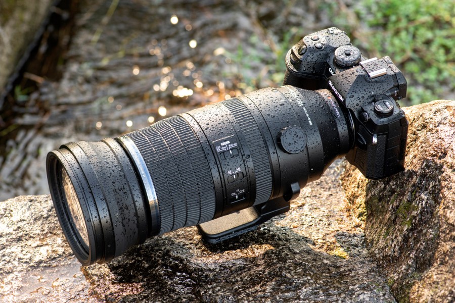 OM System OM-1 Mark II introduced with the new M.Zuiko 150-600mm F5.0-6.3 IS lens is weather-sealed. Image: OM System