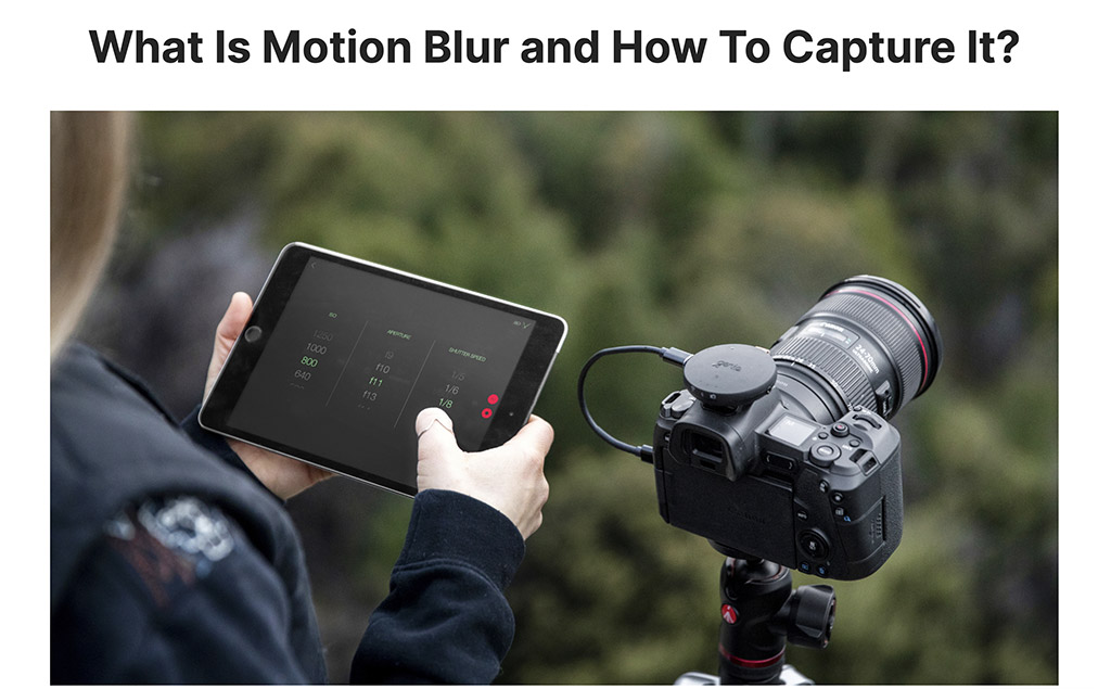 motion blur how to tablet app and camera