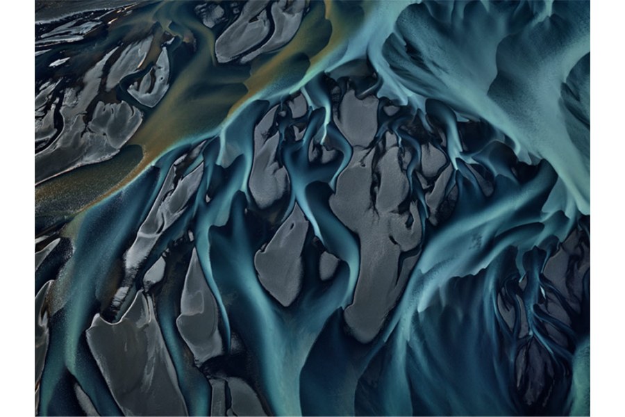 Edward Burtynsky Thjorsá River aerial photograph