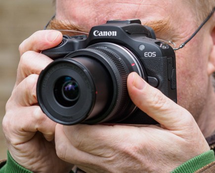 Canon EOS R100 in use
