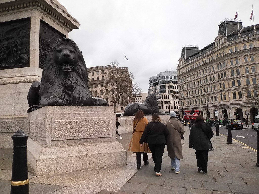 Photo taken with Instax Mini Evo at Trafalgar Square.