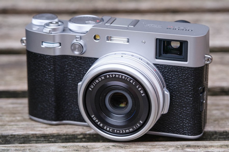 Fujifilm X100VI front in silver. Photo Andy Westlake