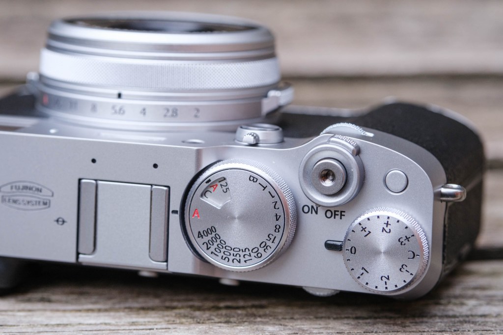 The top shutter and ISO speed dial, with the exposure compensation dial and shutter release. Photo Andy Westlake