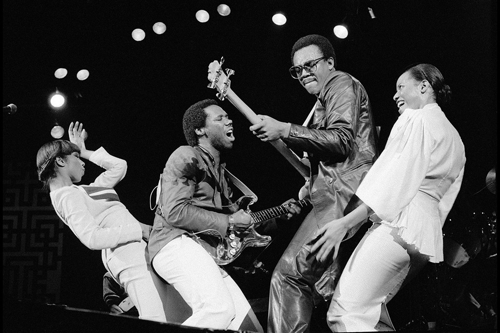 Chic at the Hammersmith Odeon in 1979. Co-founder Nile Rodgers has said that this is his favourite picture of the band