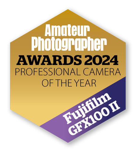 AP Awards 2024 Professional camera of the year Fujifilm GFX 100 II logo