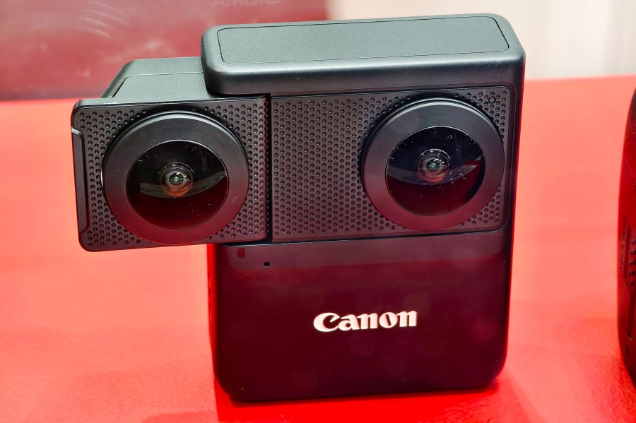 Canon's 8K 3D 360 VR concept camera, shown at TPS March 2024