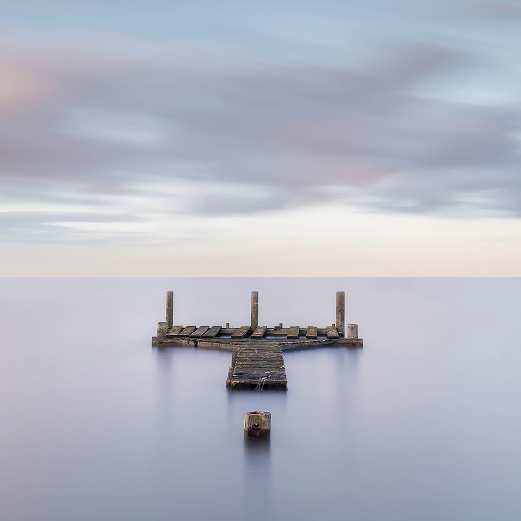 minimal pier smartphone photo long exposure