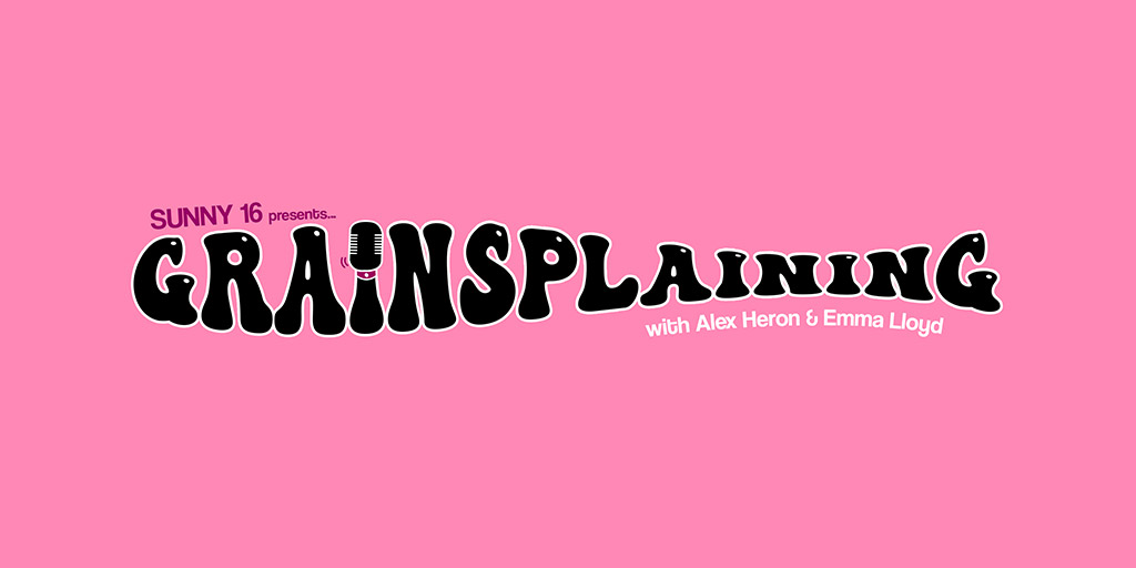 grainsplaining podcast logo in pink