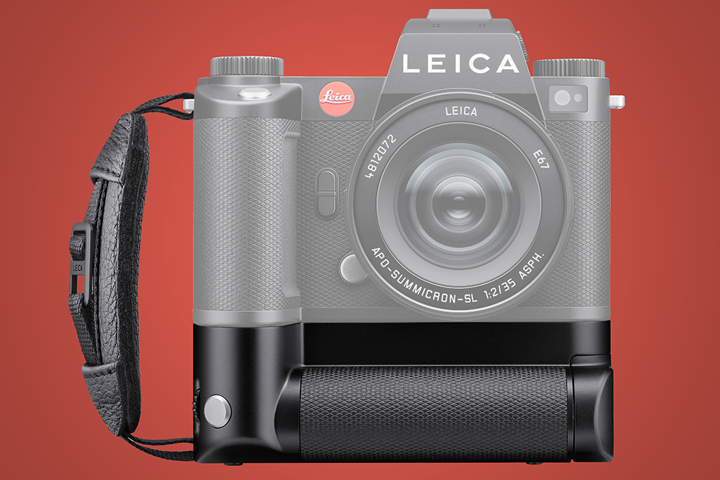 Leica SL3 battery grip and wrist strap