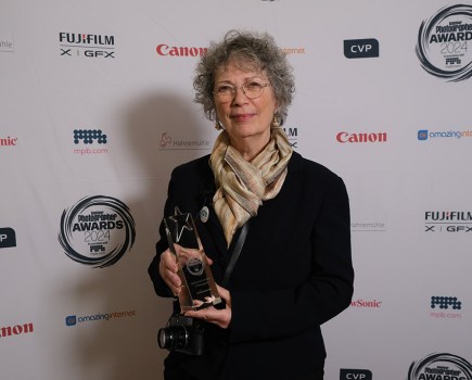 Jill Furmanovsky with her award at the AP Awards