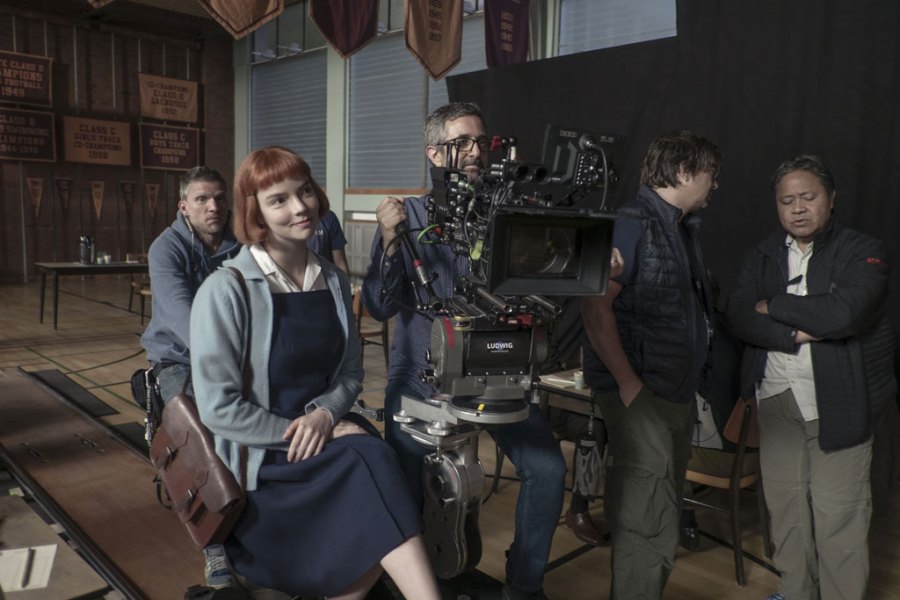 RED cameras on set The Queen's Gambit