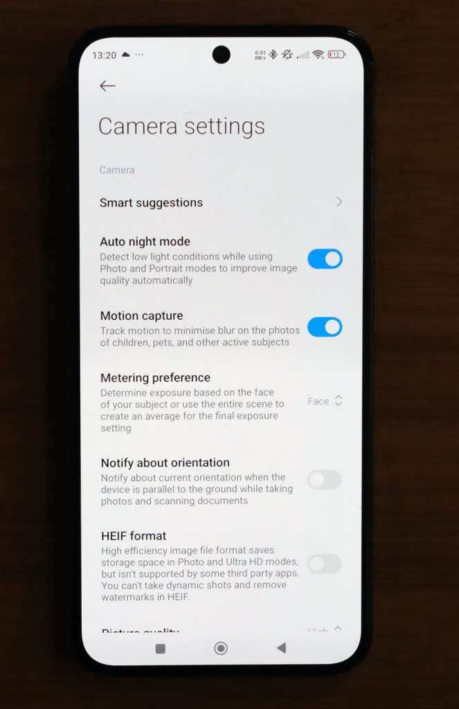 Xiaomi 14 review, camera settings