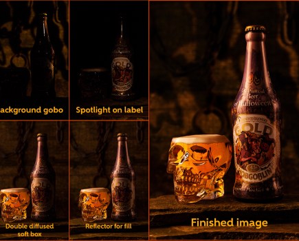 staged product photography, hobgoblin beer