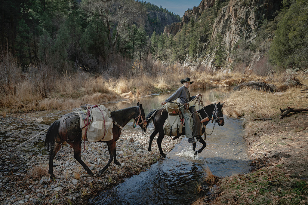 a member of the Chiricahua Apache Nation leads horseback trips exploring the Gila Wilderness