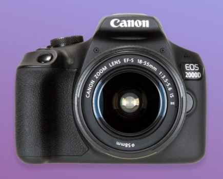 Canon EOS 2000D with Canon EF-S 18-55mm f/3.5-5.6 IS II kit lens