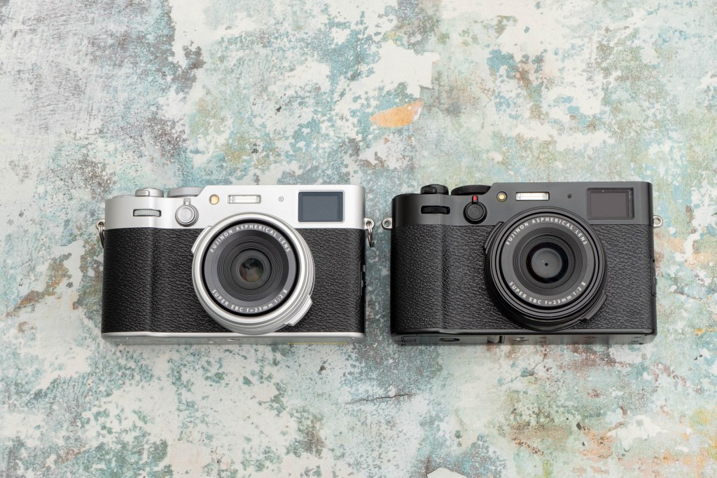 Fujifilm X100 VI vs X100 V cameras side by side front view