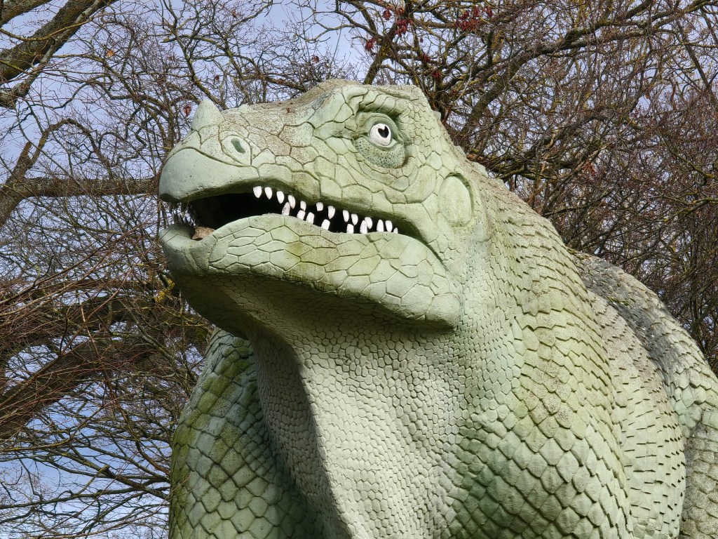 10x zoom option used. Crystal Palace Park Dinosaur. Photo Joshua Waller