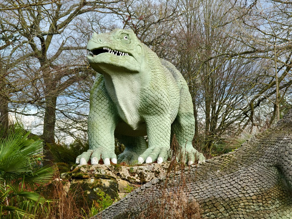 4.3x telephoto camera. Crystal Palace Park Dinosaur. Photo Joshua Waller