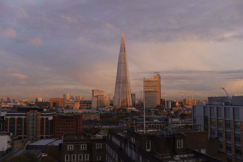 Fujifilm X100T sample image London skyline at sunset