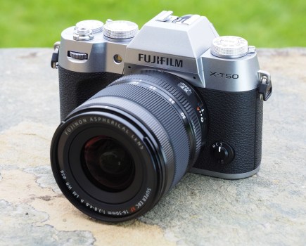 Fujifilm XT50 in silver/black colour combo with new 16-50mm lens. Photo AP