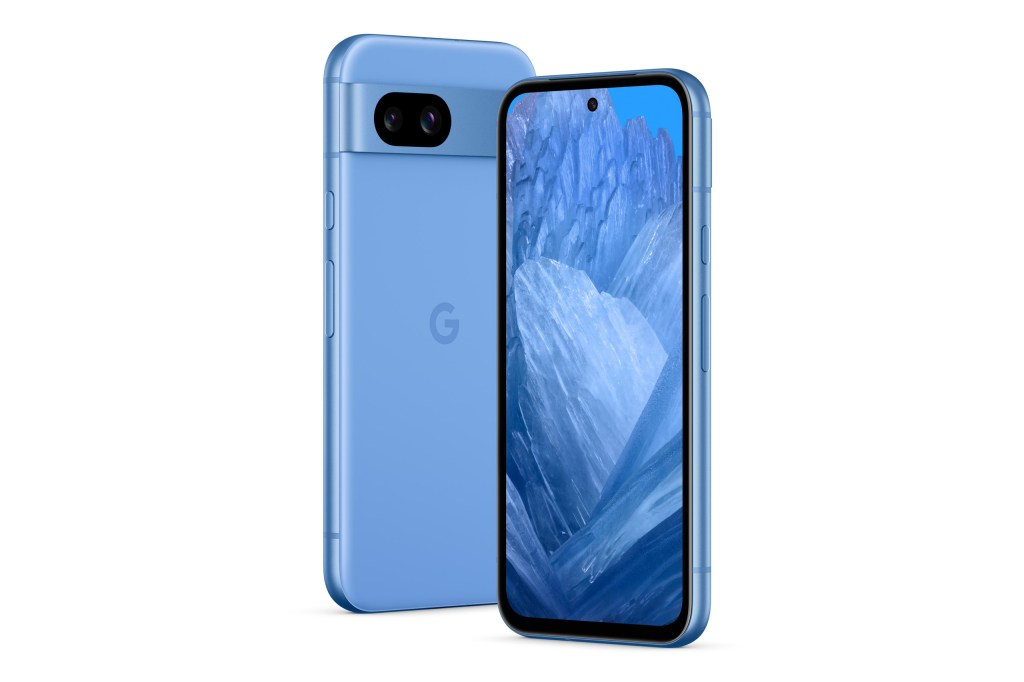 The Google Pixel 8a in blue. Image: Google.