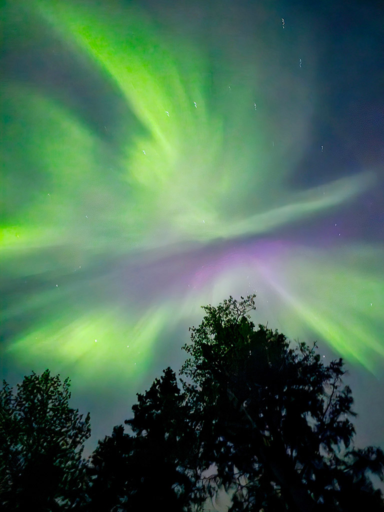 Northern lights from a Cabin in Northern Manitoba, Canada