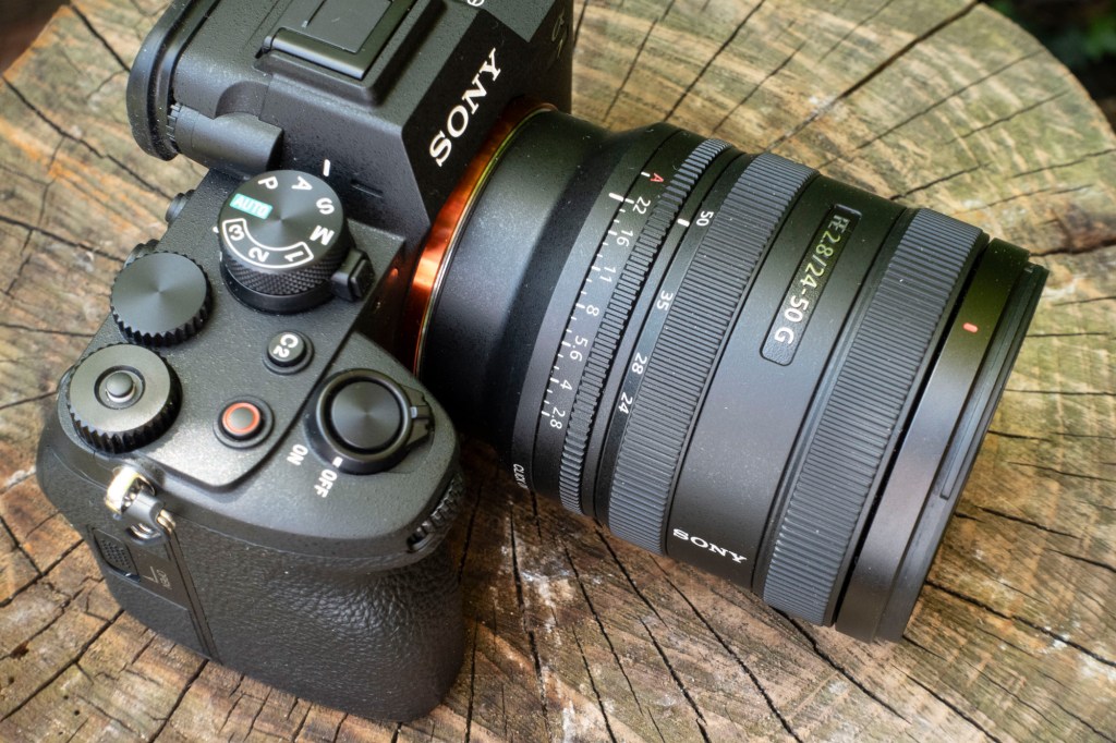 Sony FE 24-50mm F2.8 G lens mounted on Sony A7R