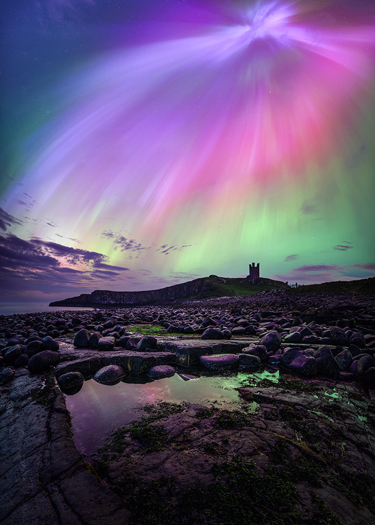 astrophotography, photo taken during solar storm in the UK