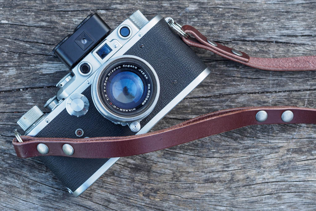 Bowman Peak Duo on Nicca III vintage film camera, showing riveted construction