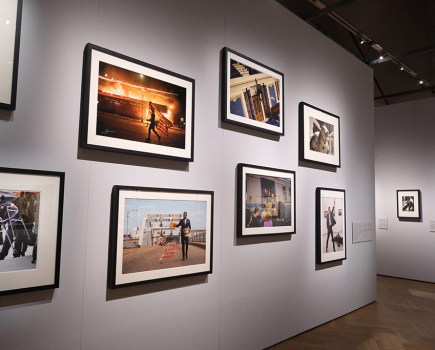 exhibition view of photos in the fragile beauty photography exhibition at the victoria and albert museum