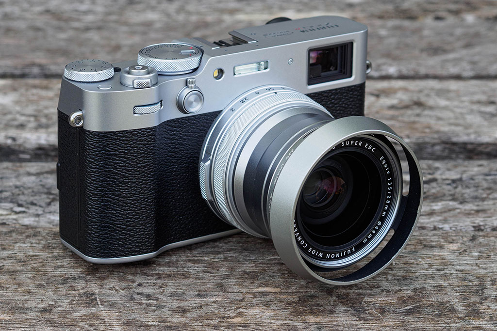 Fujifilm X100VI with WCL-X100 wide converter and JJC hood 