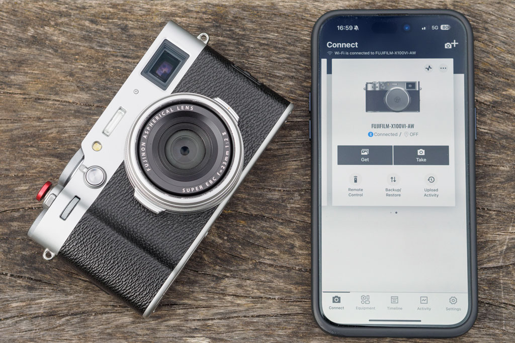 Fujifilm XApp for the X100VI on iPhone 15 Pro Max