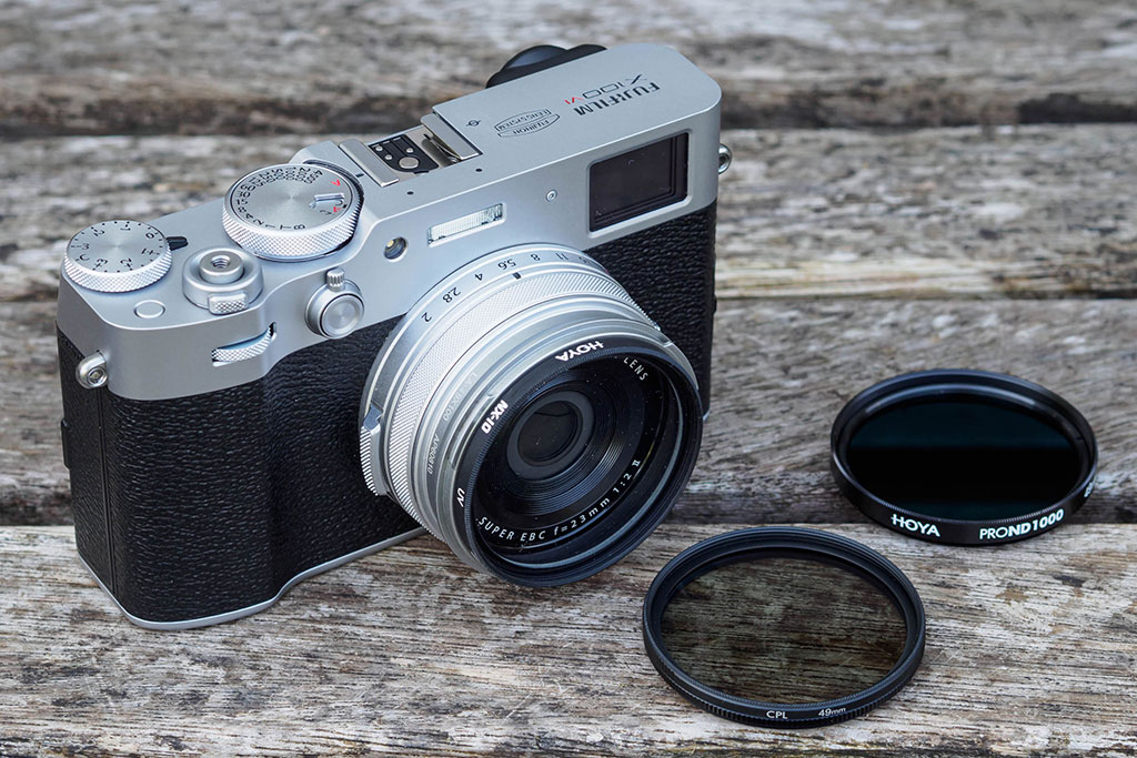 Fujifilm X100VI with Hoya UV, polariser, and 10-stop ND filters