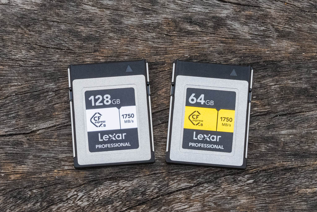 Lexar Professional CFexpress Type B Silver vs Gold cards