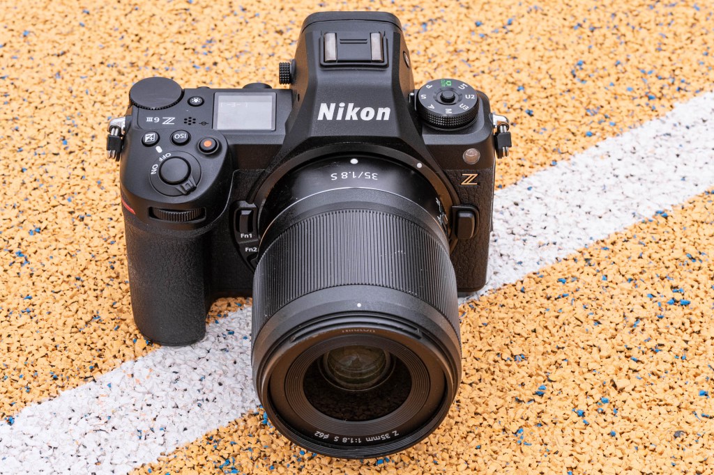 Nikon Z6 III with 35mm f/1.8 lens, top slant view