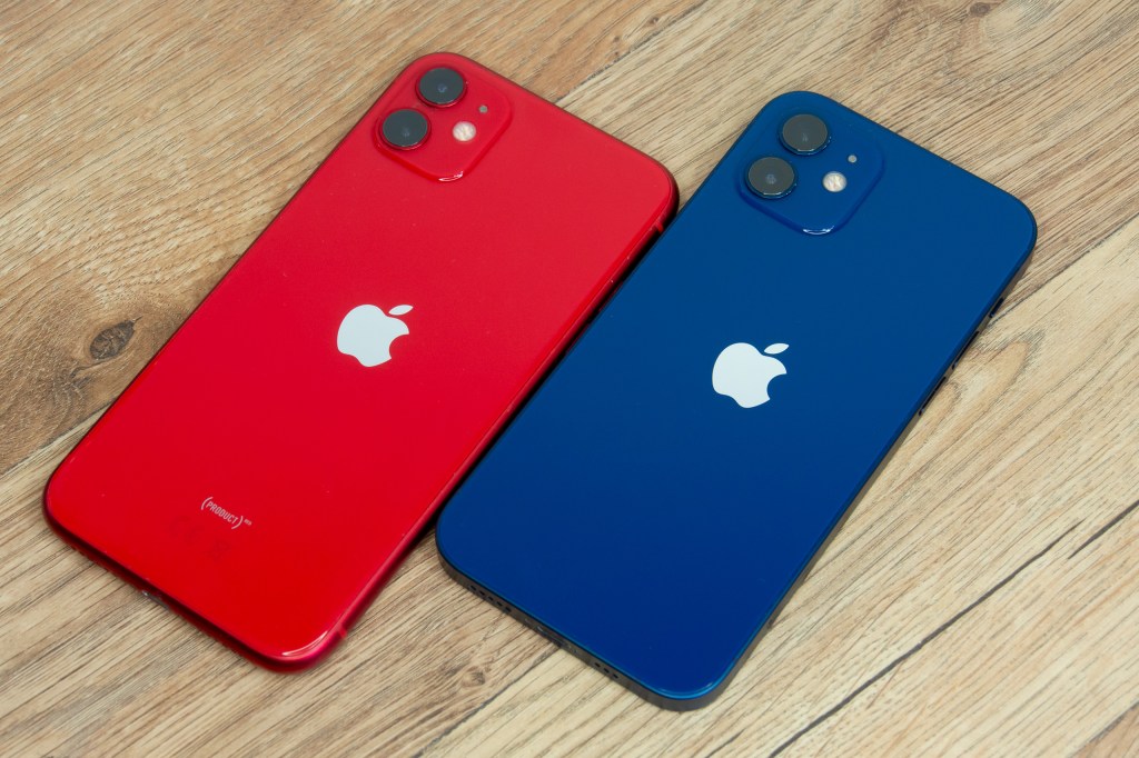 iPhone 11 (left) iPhone 12 (right). Photo Jeremy Waller