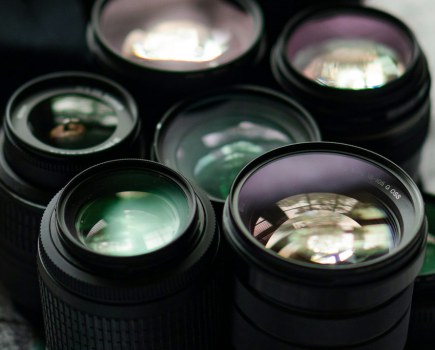 various camera lenses