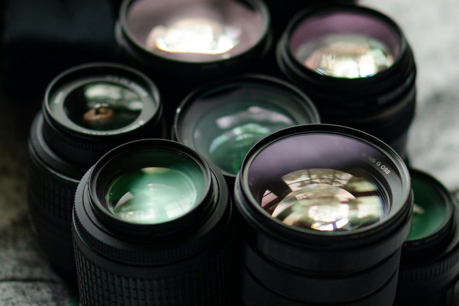 various camera lenses