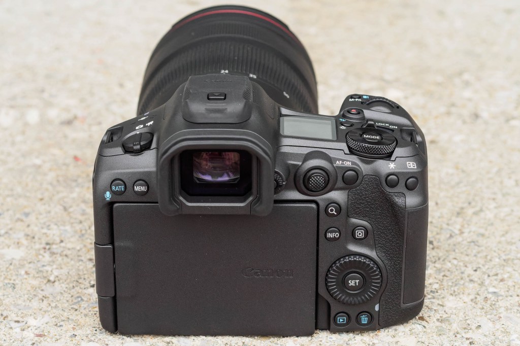 Canon EOS R5 Mark II rear controls. 