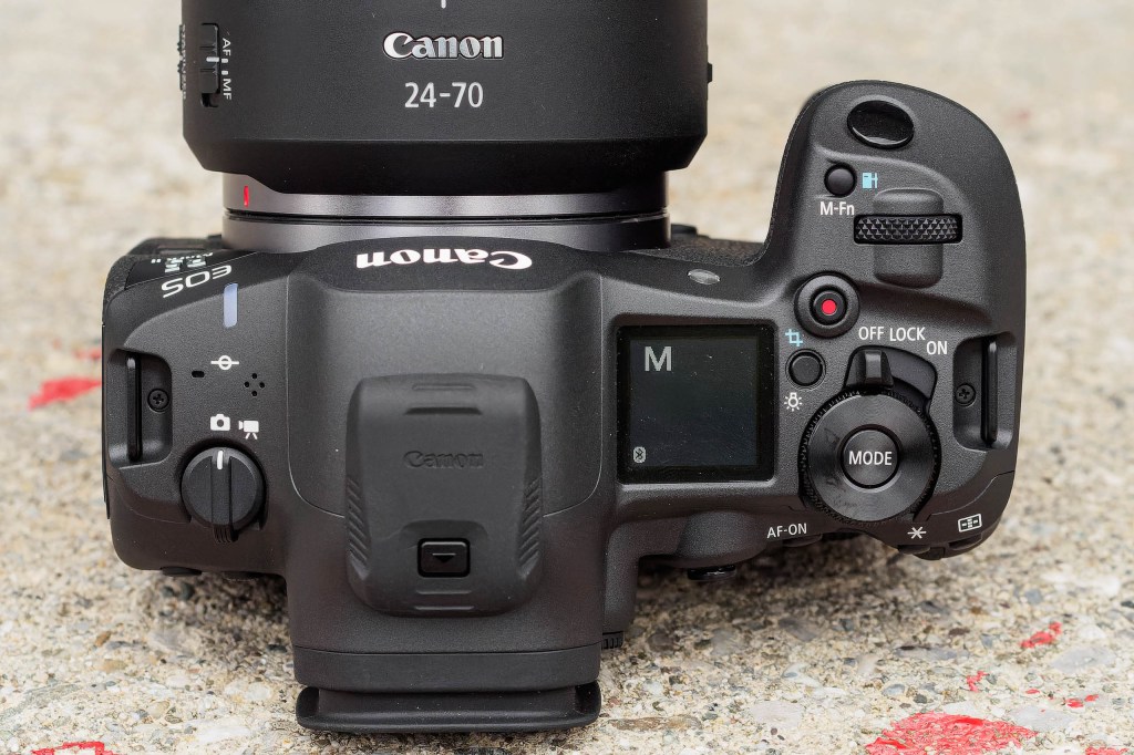 Canon EOS R5 Mark II top controls