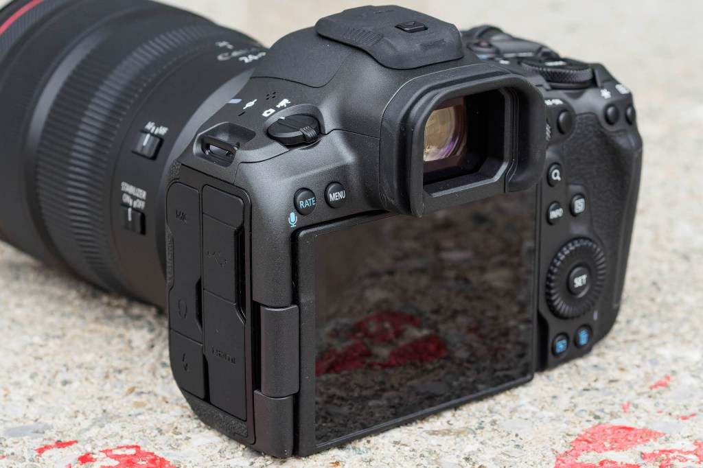 Canon EOS R5 Mark II viewfinder and eyecup