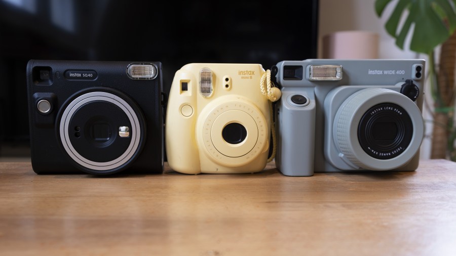 instax cameras lined up for ap photowalk