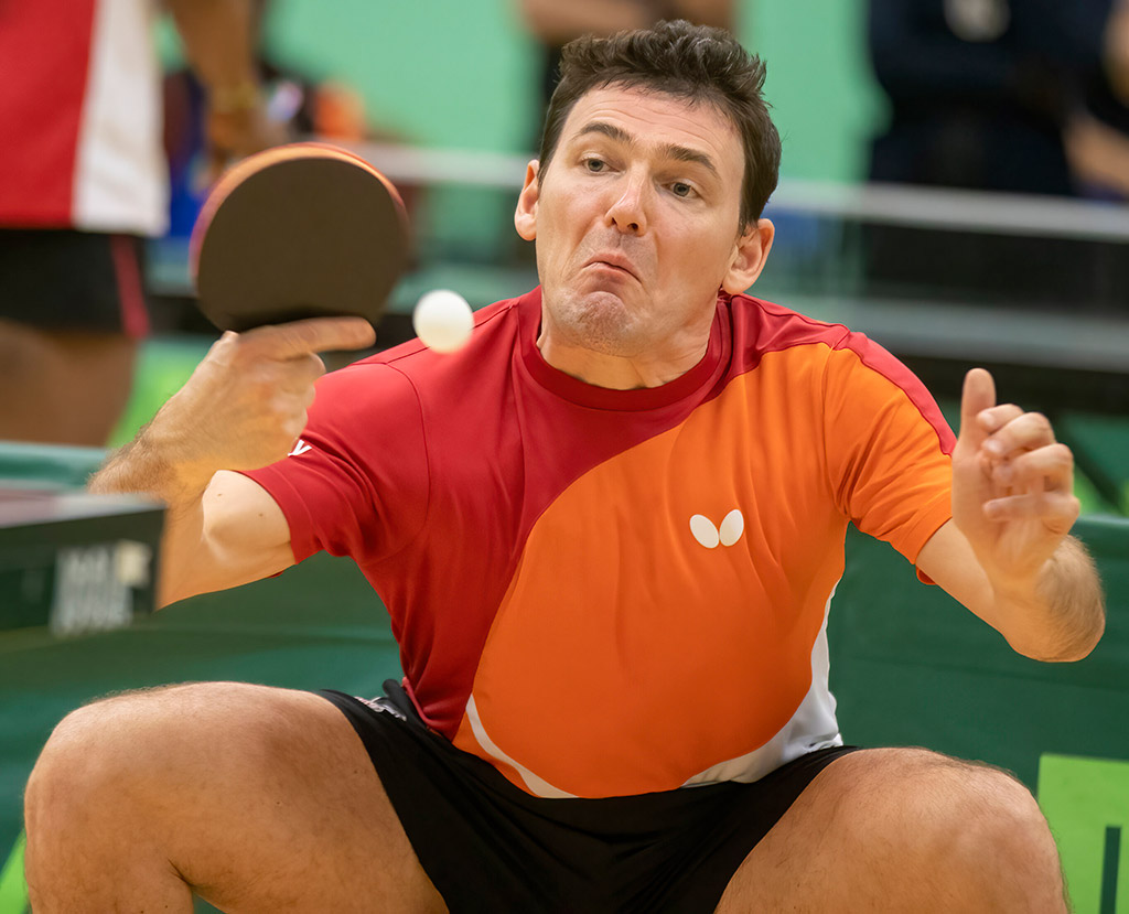 Grigory Vlasov  table tennis player in action