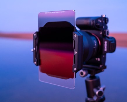 Nd grad filter on a camera at sunset