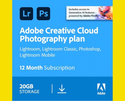 Adobe Creative Cloud Photography Plan includes Photoshop and Lightroom