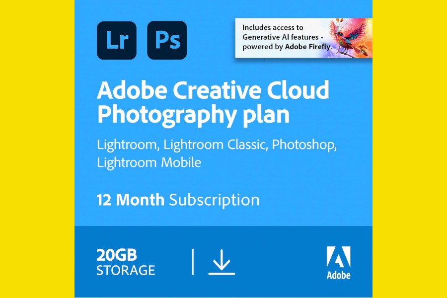 Adobe Creative Cloud Photography Plan includes Photoshop and Lightroom