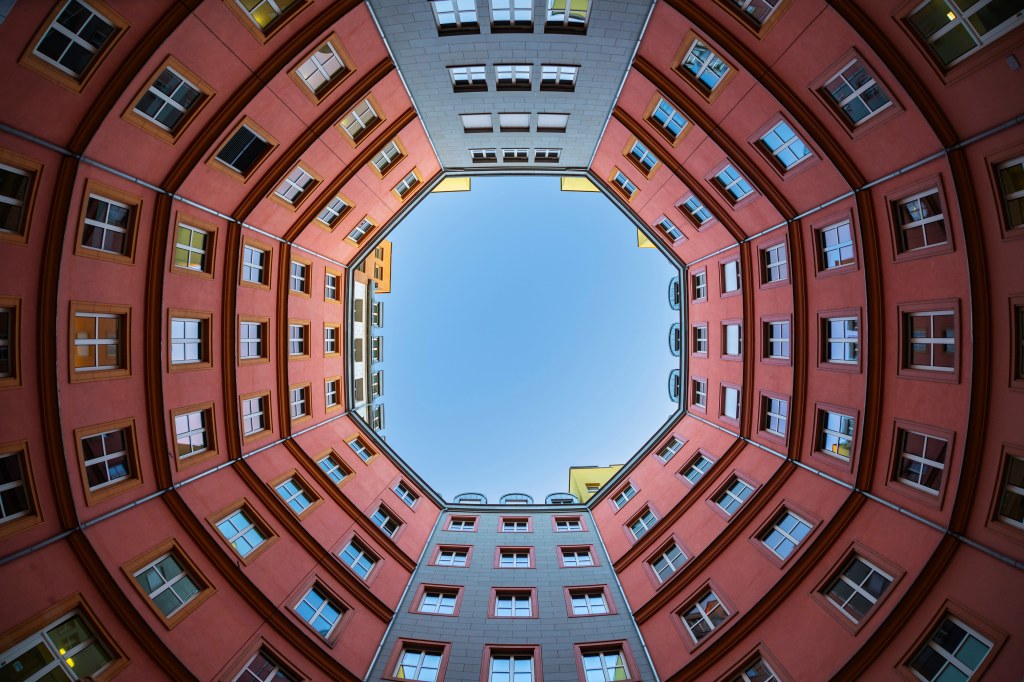 Berlin, courtyard of an octagonal building