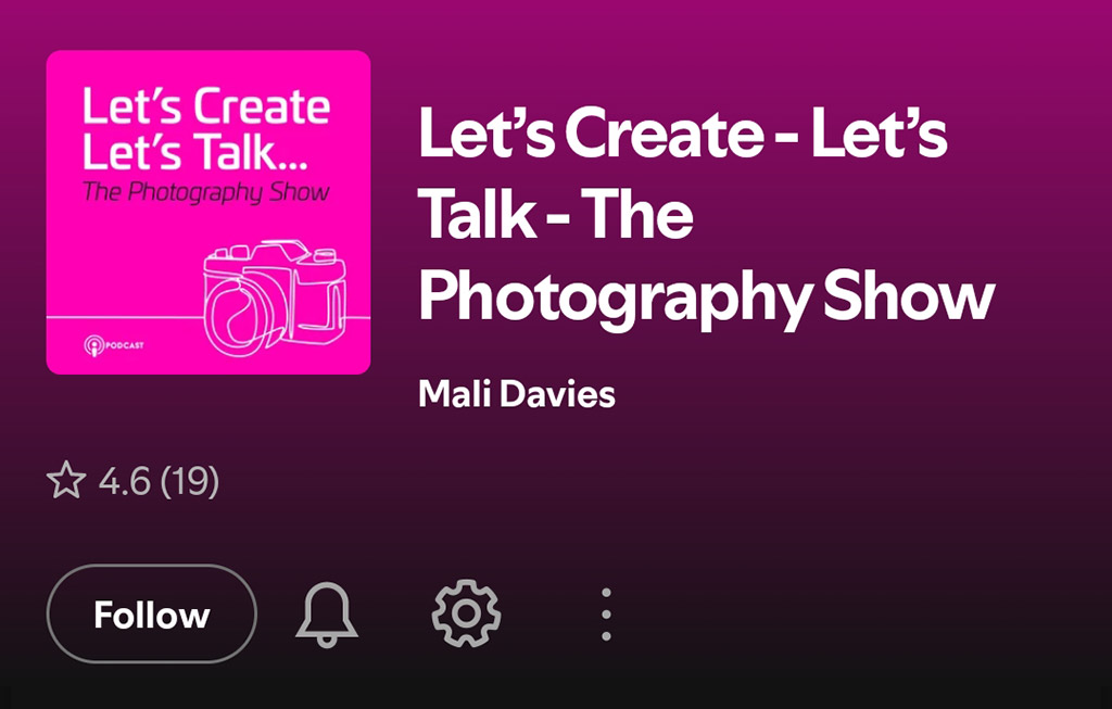 let's create let's talk photography podcast