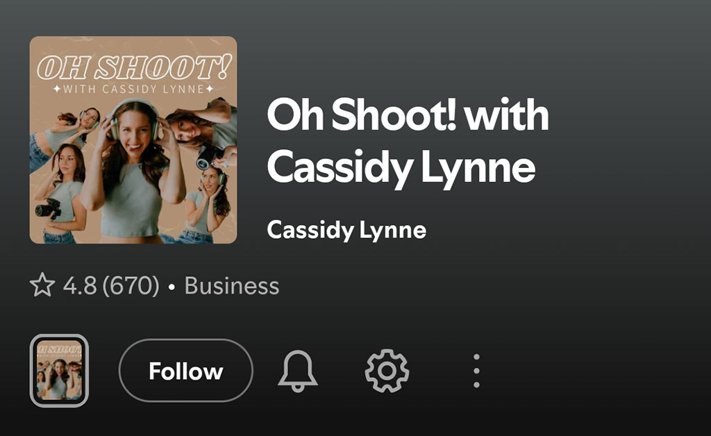 oh shoot cassidy lynne logo