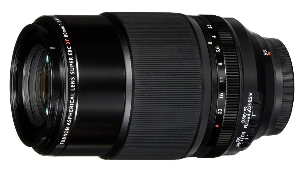 This is the Fujinon XF80mm F2.8 macro lens we used for this feature. Macro lenses focus far closer than regular lenses and are optical optimised for high magnifications.